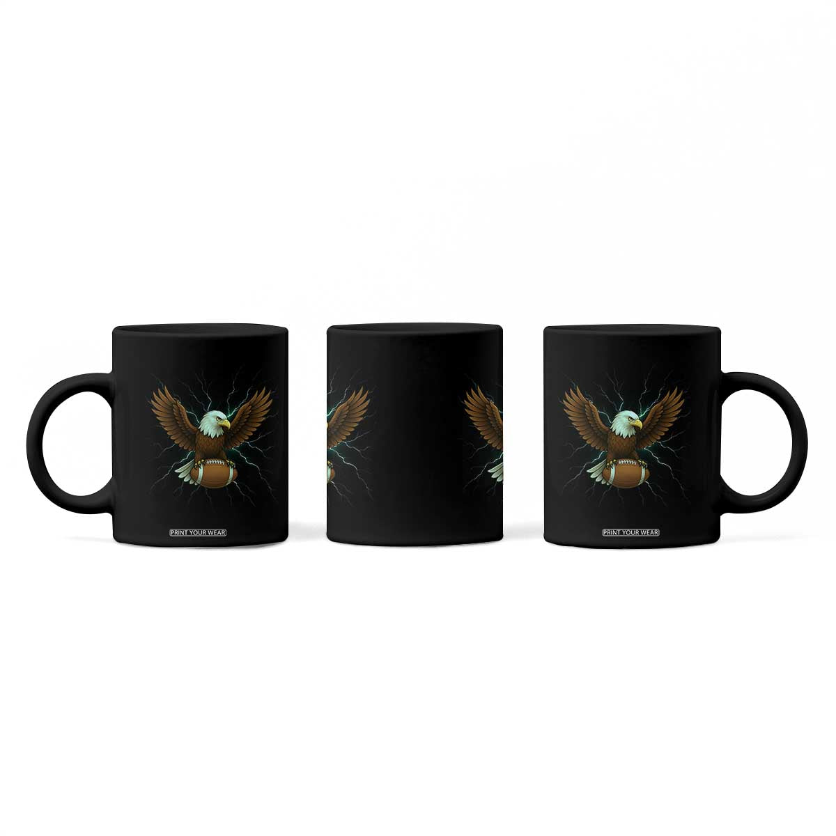 Lightning Eagle Holding Coffee Mug Football Player Gift TS12 Print Your Wear