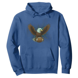 Lightning Eagle Holding Hoodie Football Player Gift TS12 Royal Blue Print Your Wear