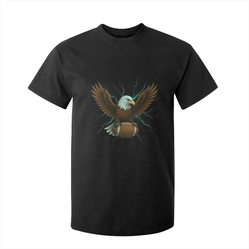 Lightning Eagle Holding T Shirt For Kid Football Player Gift TS12 Black Print Your Wear