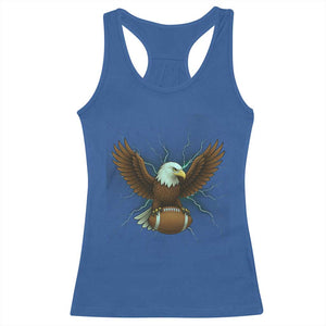 Lightning Eagle Holding Racerback Tank Top Football Player Gift TS12 Royal Blue Print Your Wear