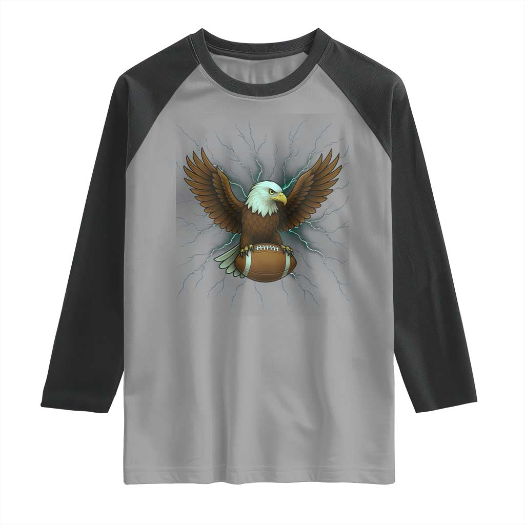 Lightning Eagle Lover Raglan Shirt Sport Lover Gift TS12 Sport Gray Black Print Your Wear
