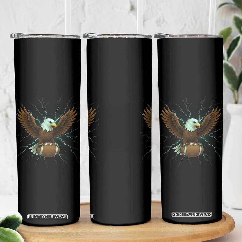 Lightning Eagle Holding Skinny Tumbler Football Player Gift TS12 Print Your Wear