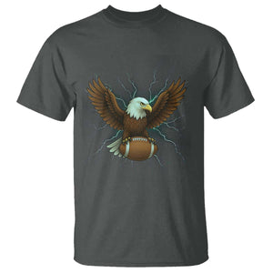 Lightning Eagle Holding T Shirt Football Player Gift TS12 Dark Heather Print Your Wear