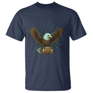 Lightning Eagle Holding T Shirt Football Player Gift TS12 Navy Print Your Wear