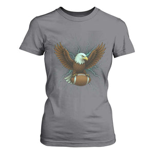 Lightning Eagle Holding T Shirt For Women Football Player Gift TS12 Charcoal Print Your Wear
