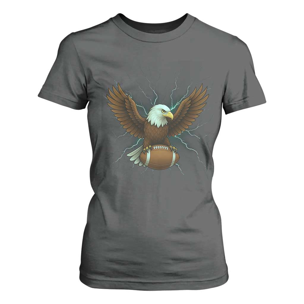 Lightning Eagle Holding T Shirt For Women Football Player Gift TS12 Dark Heather Print Your Wear