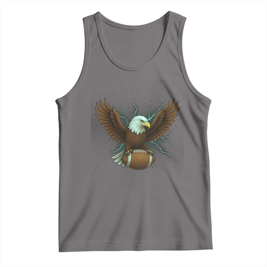 Lightning Eagle Holding Tank Top Football Player Gift TS12 Deep Heather Print Your Wear