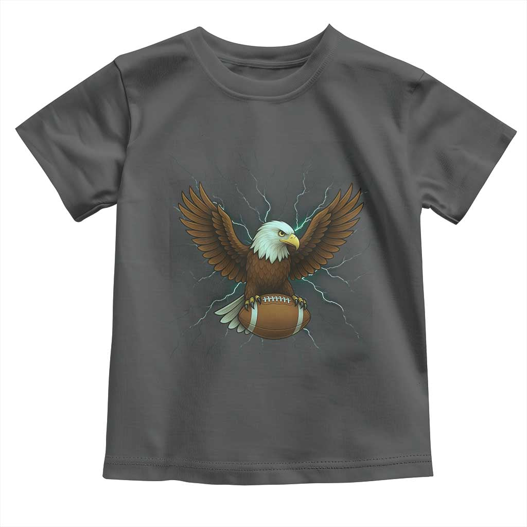 Lightning Eagle Holding Toddler T Shirt Football Player Gift TS12 Dark Heather Print Your Wear