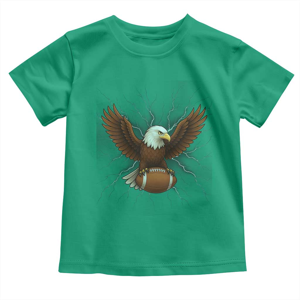 Lightning Eagle Holding Toddler T Shirt Football Player Gift TS12 Irish Green Print Your Wear