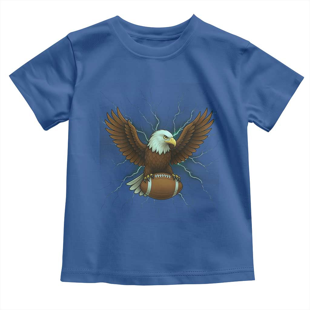 Lightning Eagle Holding Toddler T Shirt Football Player Gift TS12 Royal Blue Print Your Wear