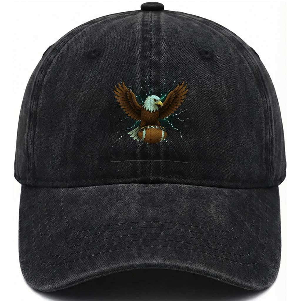 Lightning Eagle Lover Washed Cotton Baseball Cap Sport Lover Gift TS12 Print Your Wear