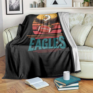 Funny Eagle Football Fan Throw Blanket Retro Vintage Style TS12 Print Your Wear