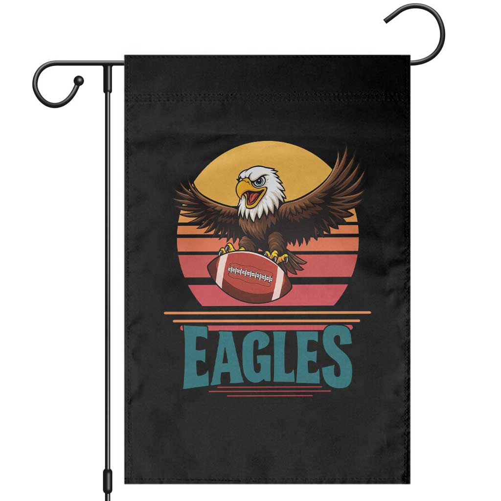 Funny Eagle Football Fan Garden Flag Retro Vintage Style TS12 Black Print Your Wear