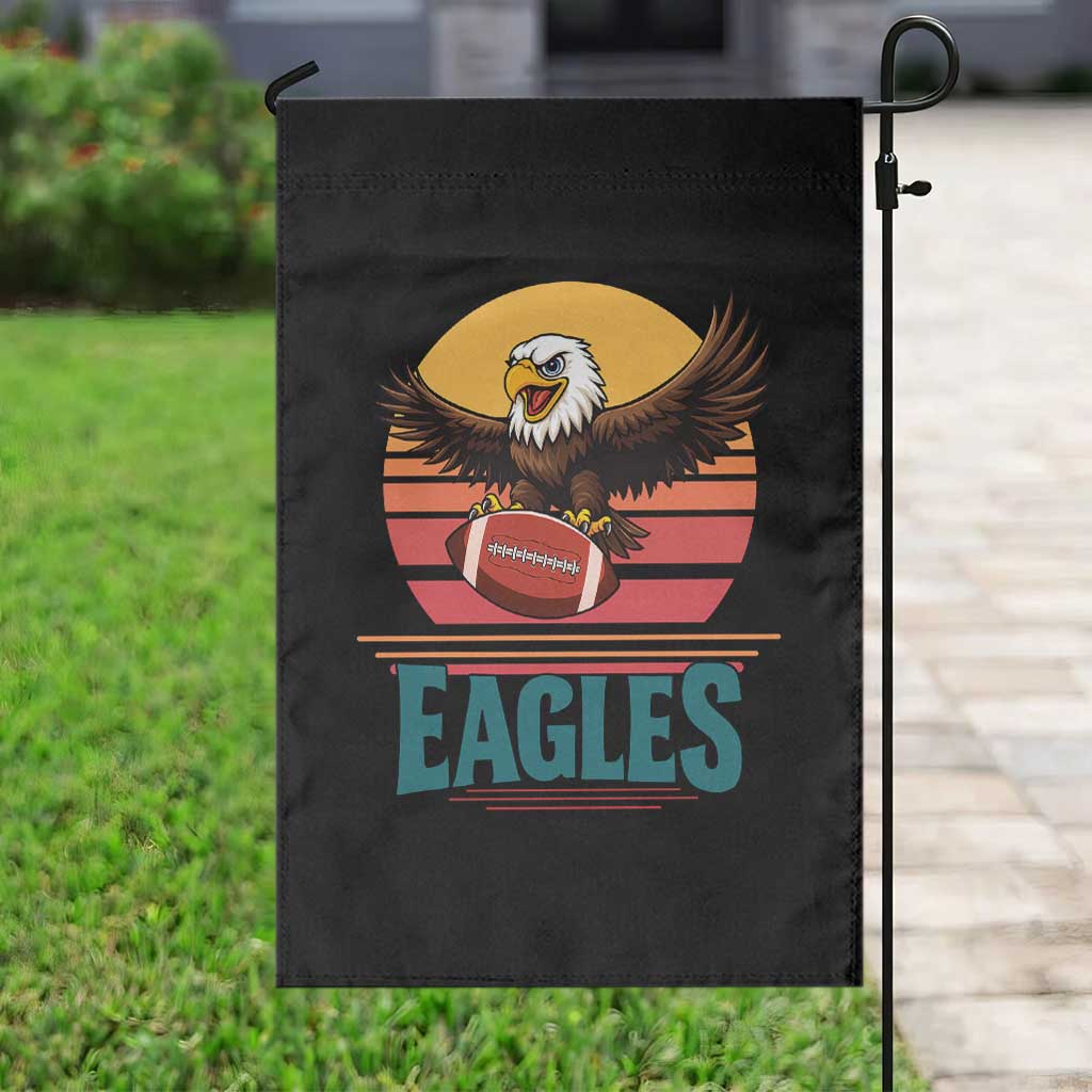 Funny Eagle Football Fan Garden Flag Retro Vintage Style TS12 Print Your Wear