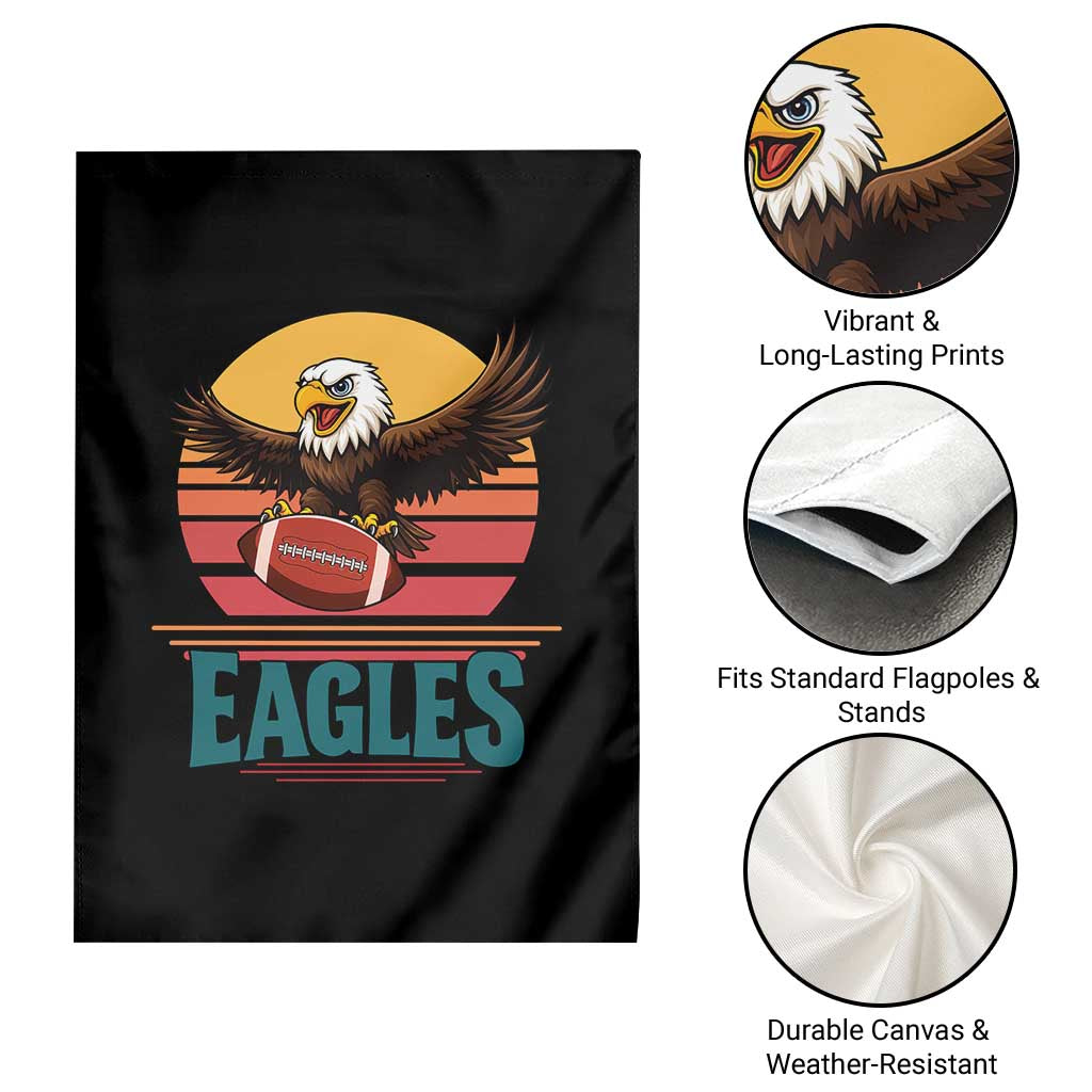 Funny Eagle Football Fan Garden Flag Retro Vintage Style TS12 Print Your Wear
