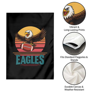 Funny Eagle Football Fan Garden Flag Retro Vintage Style TS12 Print Your Wear