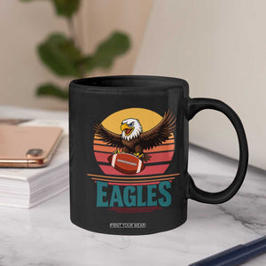Funny Eagle Football Fan Coffee Mug Retro Vintage Style TS12 Print Your Wear