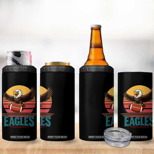Funny Eagle Football Fan 4 in 1 Can Cooler Tumbler Retro Vintage Style TS12 Print Your Wear