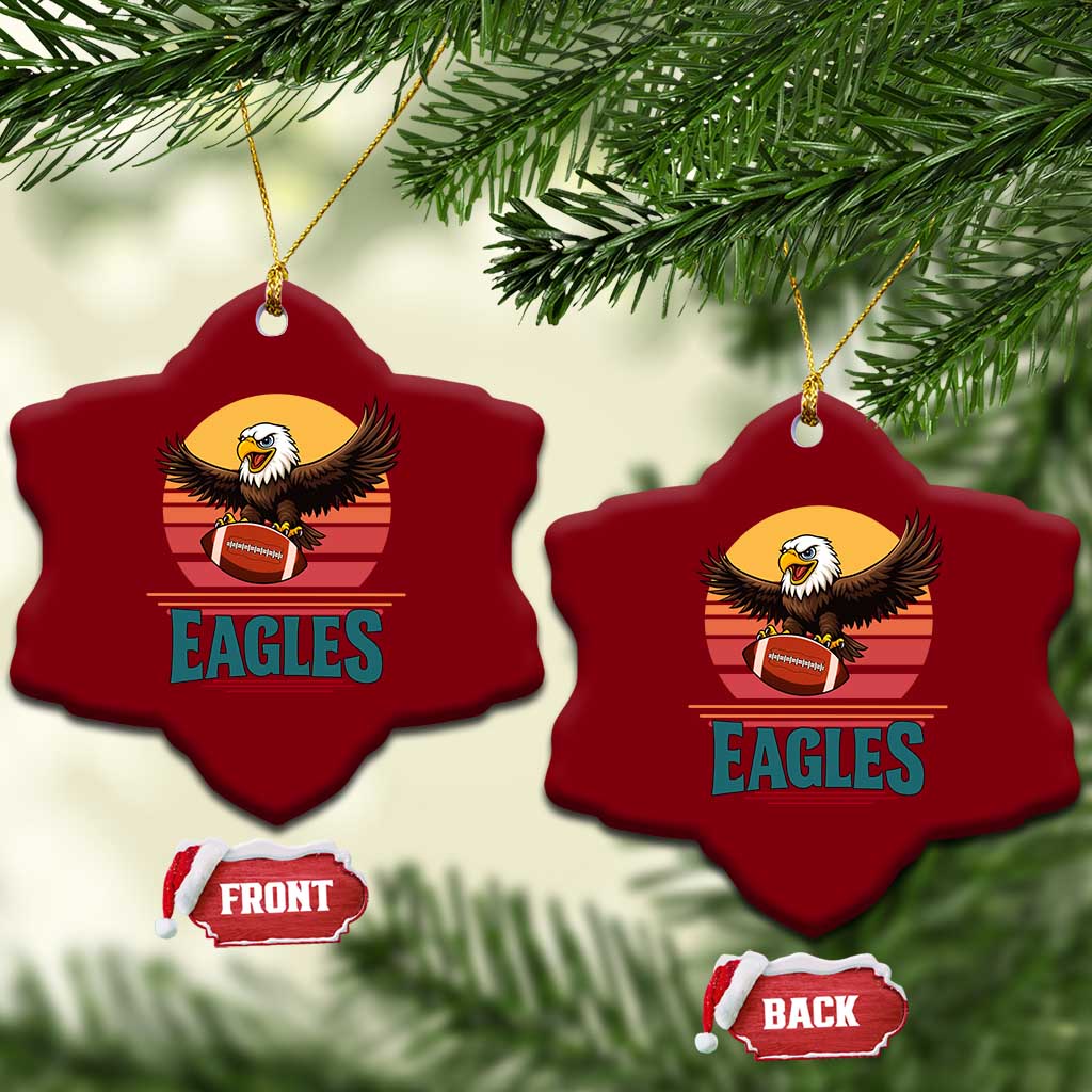 Funny Eagle Football Fan Ceramic Ornament Retro Vintage Style TS12 Print Your Wear