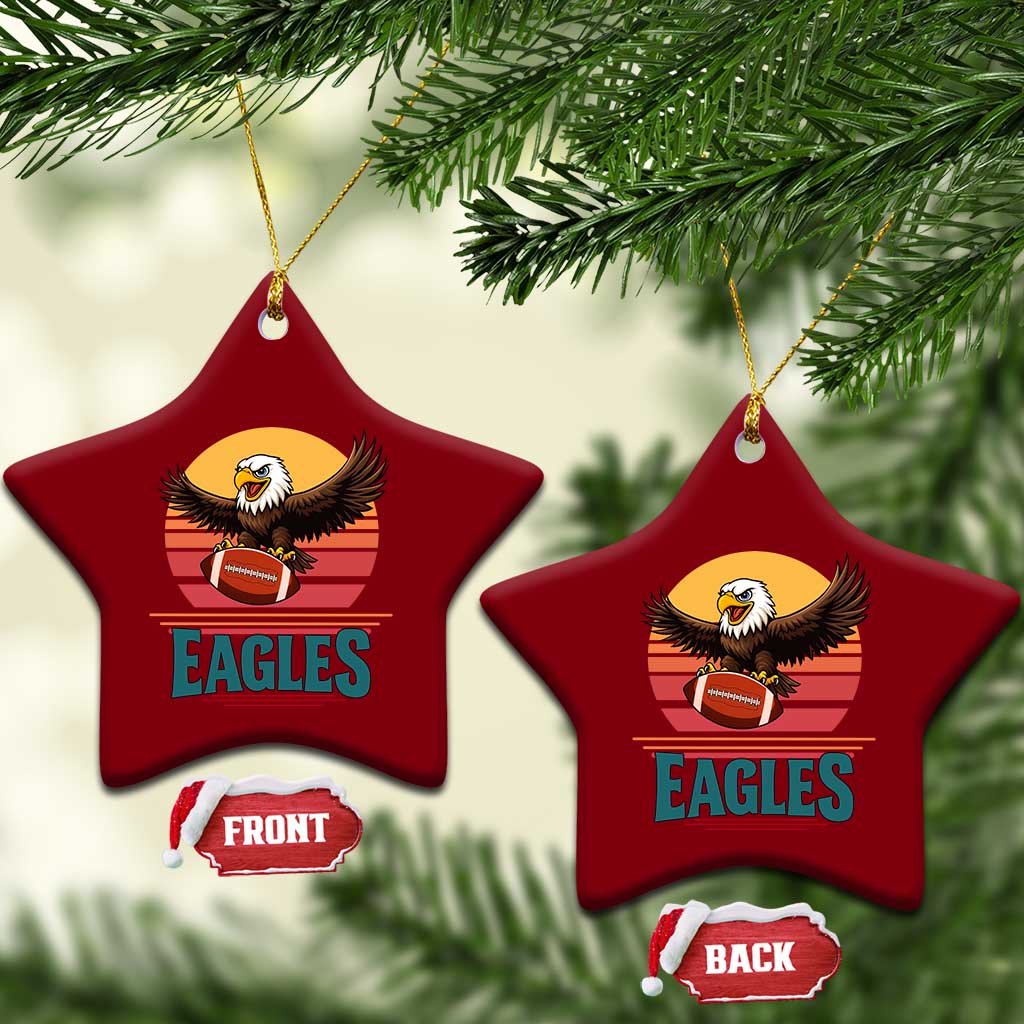 Funny Eagle Football Fan Ceramic Ornament Retro Vintage Style TS12 Print Your Wear