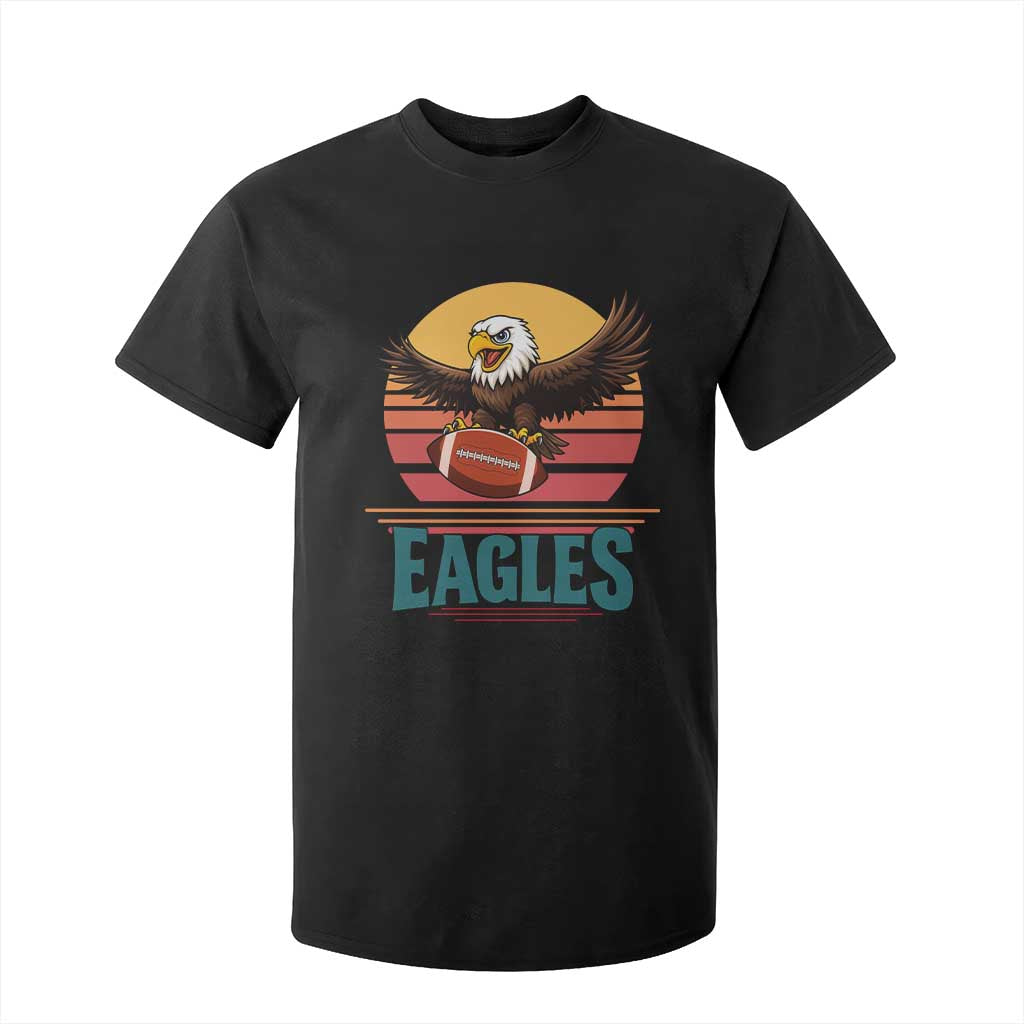 Funny Eagle Football Fan T Shirt For Kid Retro Vintage Style TS12 Black Print Your Wear