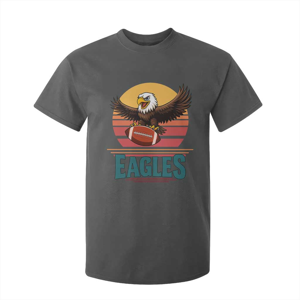 Funny Eagle Football Fan T Shirt For Kid Retro Vintage Style TS12 Dark Heather Print Your Wear