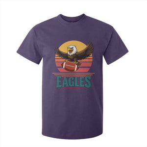 Funny Eagle Football Fan T Shirt For Kid Retro Vintage Style TS12 Purple Print Your Wear
