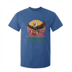 Funny Eagle Football Fan T Shirt For Kid Retro Vintage Style TS12 Royal Blue Print Your Wear