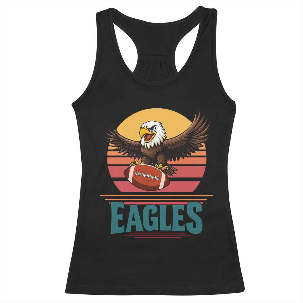 Funny Eagle Football Fan Racerback Tank Top Retro Vintage Style TS12 Black Print Your Wear