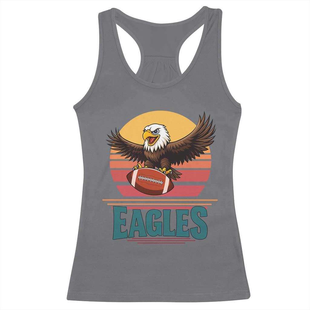 Funny Eagle Football Fan Racerback Tank Top Retro Vintage Style TS12 Charcoal Print Your Wear