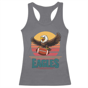 Funny Eagle Football Fan Racerback Tank Top Retro Vintage Style TS12 Charcoal Print Your Wear