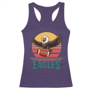 Funny Eagle Football Fan Racerback Tank Top Retro Vintage Style TS12 Purple Print Your Wear