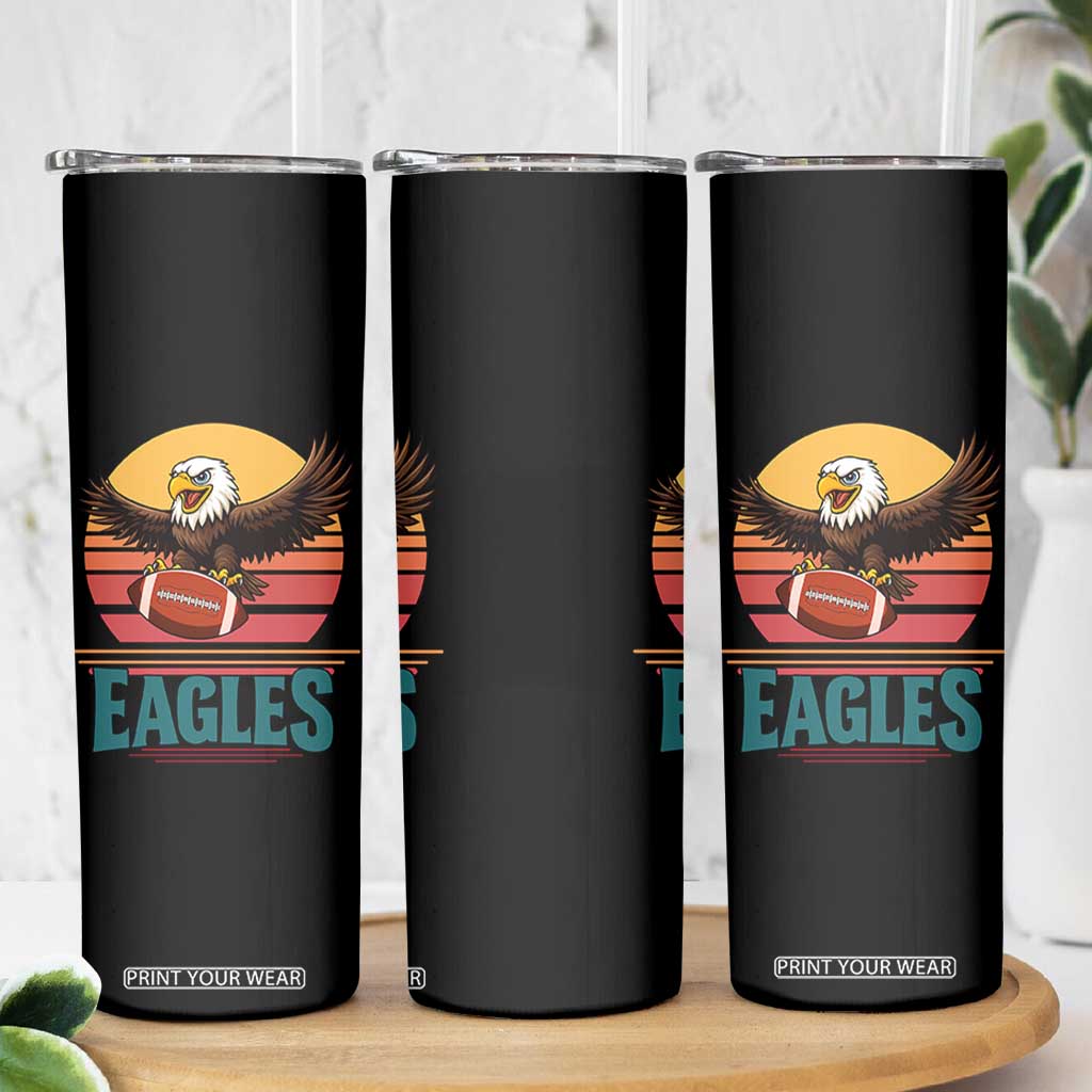 Funny Eagle Football Fan Skinny Tumbler Retro Vintage Style TS12 Print Your Wear