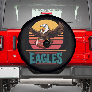Funny Eagle Football Fan Spare Tire Cover Retro Vintage Style TS12 Black Print Your Wear
