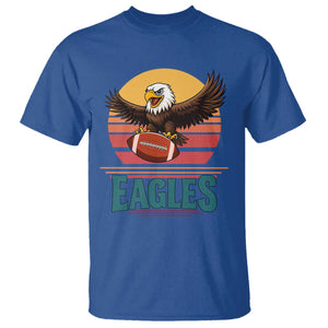 Funny Eagle Football Fan T Shirt Retro Vintage Style TS12 Royal Blue Print Your Wear