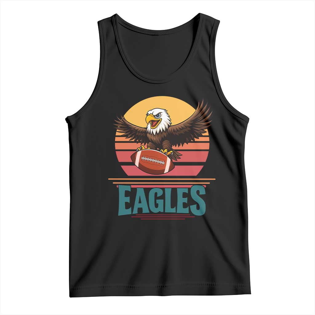 Funny Eagle Football Fan Tank Top Retro Vintage Style TS12 Black Print Your Wear