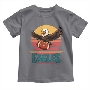 Funny Eagle Football Fan Toddler T Shirt Retro Vintage Style TS12 Charcoal Print Your Wear