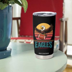 Funny Eagle Football Fan Tumbler Cup Retro Vintage Style TS12 Print Your Wear