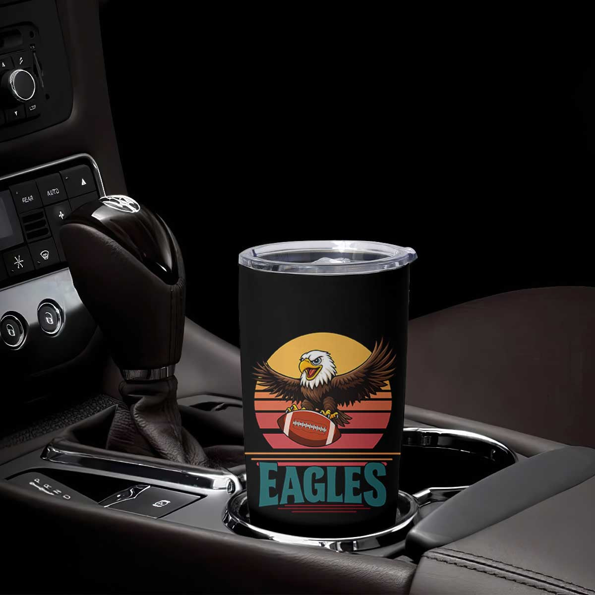 Funny Eagle Football Fan Tumbler Cup Retro Vintage Style TS12 Print Your Wear