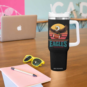 Funny Eagle Football Fan Tumbler With Handle Retro Vintage Style TS12 Print Your Wear