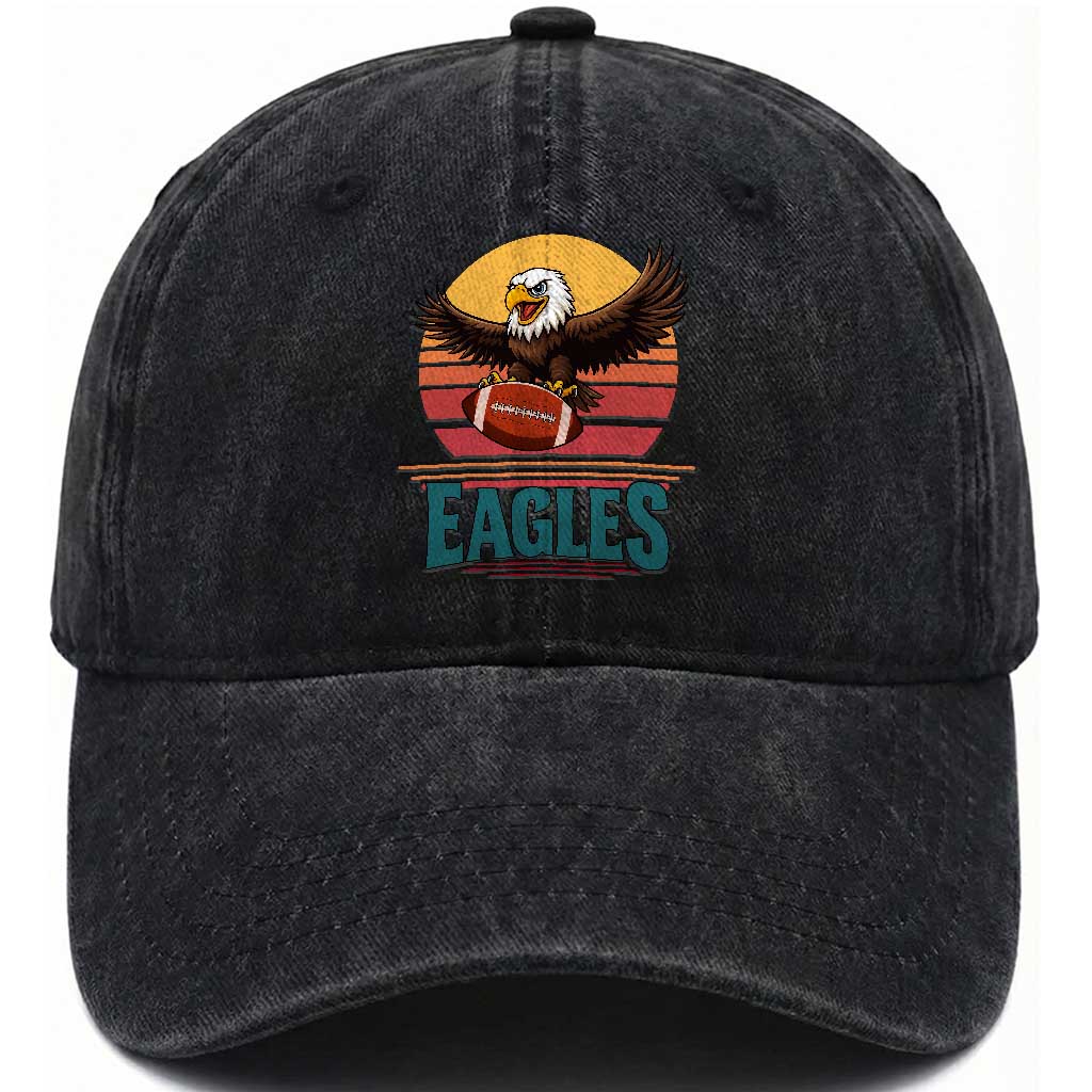 Funny EFF Retro Vintage Style Football Lover Gift Washed Cotton Baseball Cap TS12 Print Your Wear