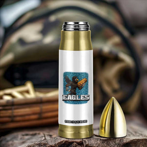Funny Eagle With Cheesesteak Bullet Tumbler Football Glitter Print TS12 Print Your Wear