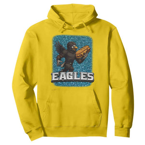 Funny Eagle With Cheesesteak Hoodie Football Glitter Print TS12 Daisy Print Your Wear