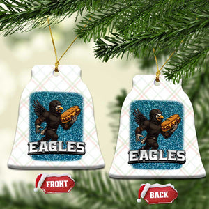 Funny Eagle With Cheesesteak Ceramic Ornament Football Glitter Print TS12 Print Your Wear