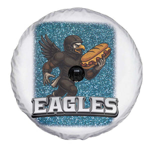 Funny Eagle With Cheesesteak Spare Tire Cover Football Glitter Print TS12 Print Your Wear