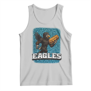 Funny Eagle With Cheesesteak Tank Top Football Glitter Print TS12 Ash Print Your Wear