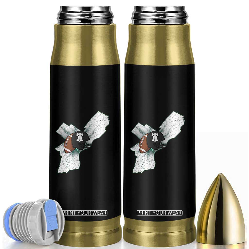 Philadelphia Liberty Bell Football Helmet Lightning Gift Bullet Tumbler TS12 Black Print Your Wear