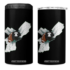 Philadelphia Liberty Bell Football Helmet Lightning Gift 4 in 1 Can Cooler Tumbler TS12 One Size: 16 oz Black Print Your Wear