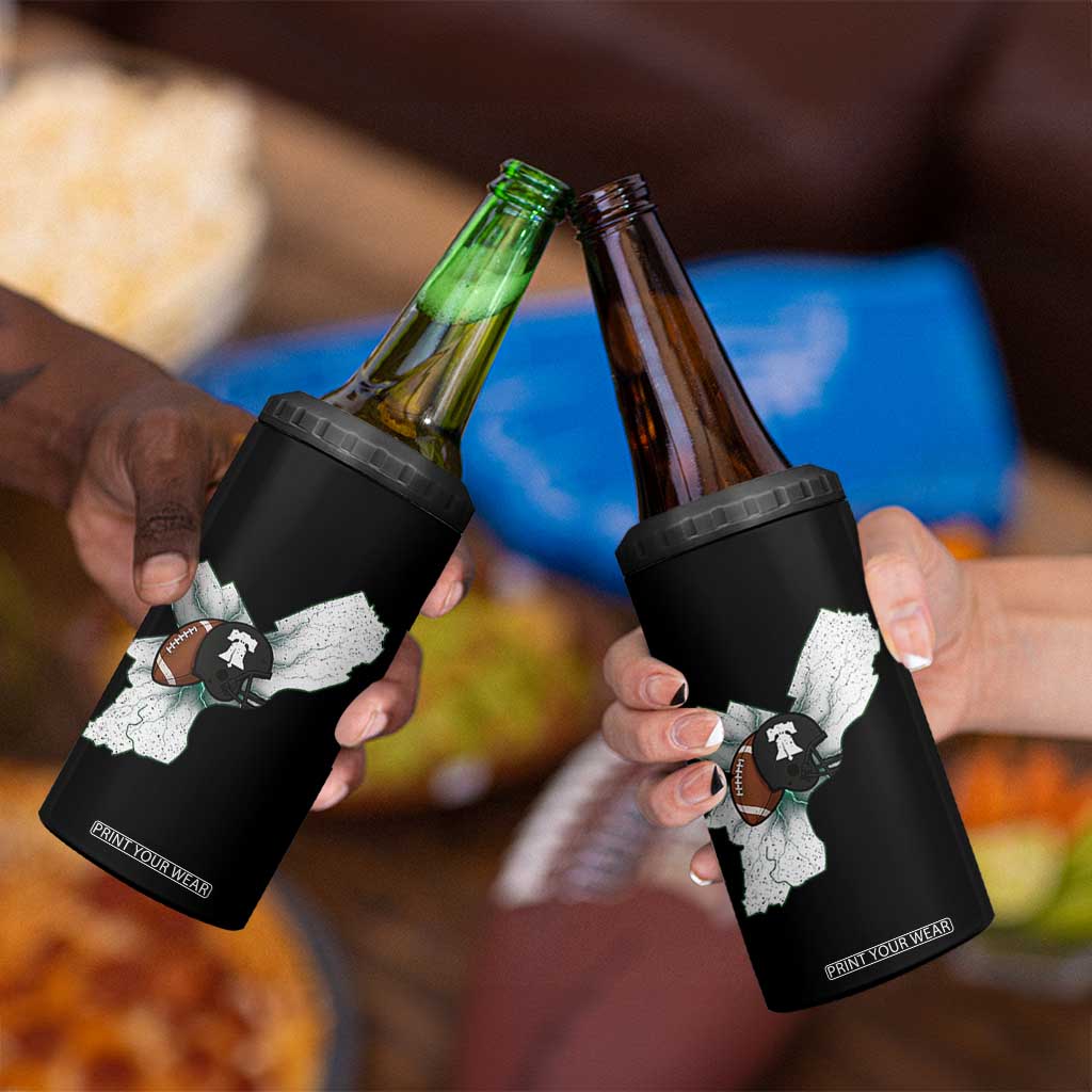 Philadelphia Liberty Bell Football Helmet Lightning Gift 4 in 1 Can Cooler Tumbler TS12 Print Your Wear