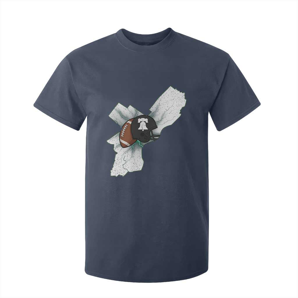 Philadelphia Liberty Bell Football Helmet Lightning Gift T Shirt For Kid TS12 Navy Print Your Wear